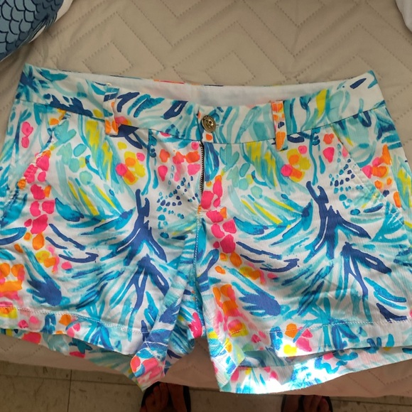 Lilly Pulitzer Callahan Serene Blue Tippy Top Shorts - Picture 2 of 2